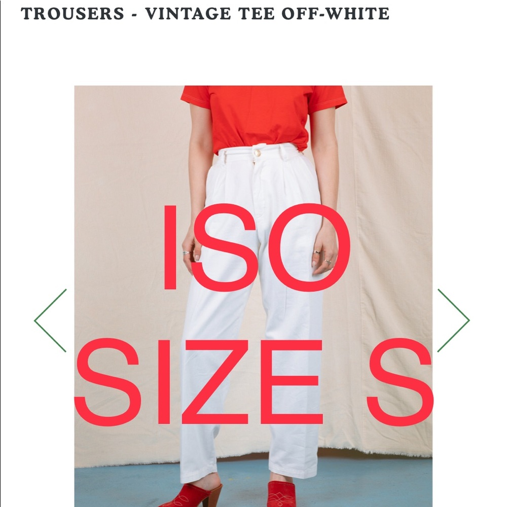 ISO Big Bud Press White Trousers